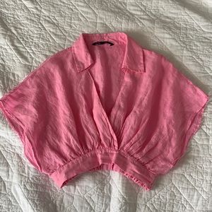 ZARA hot pink crop top - NEW WITHOUT TAGS